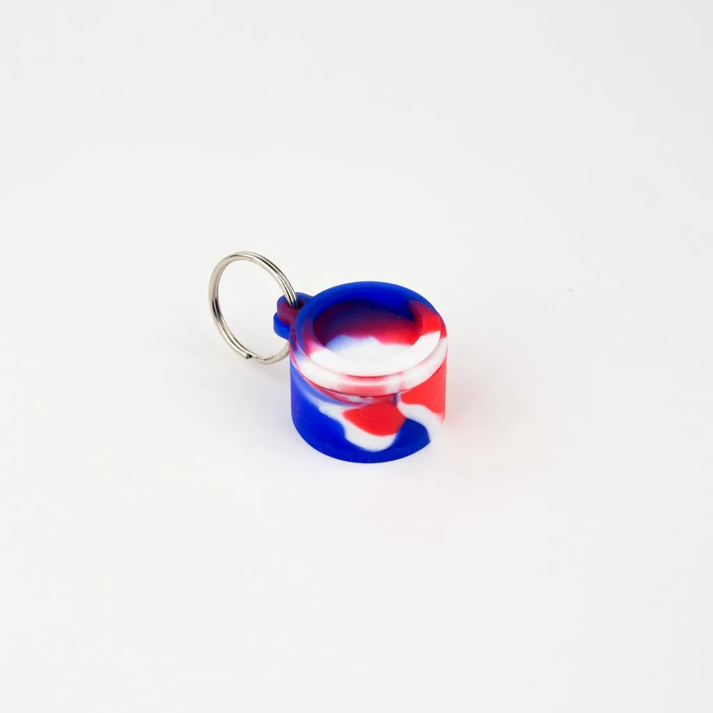 Round Silicone Keychain Wax Container