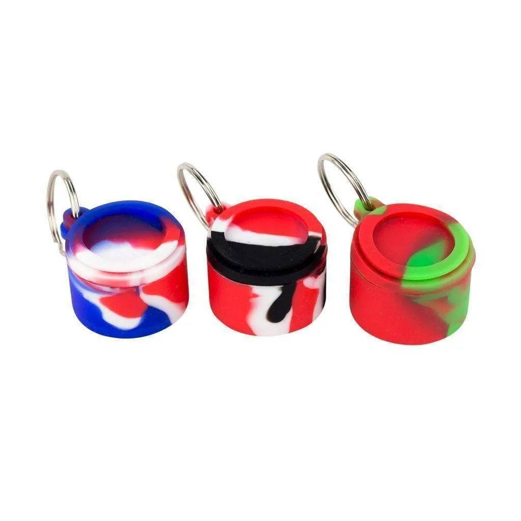 Round Silicone Keychain Wax Container