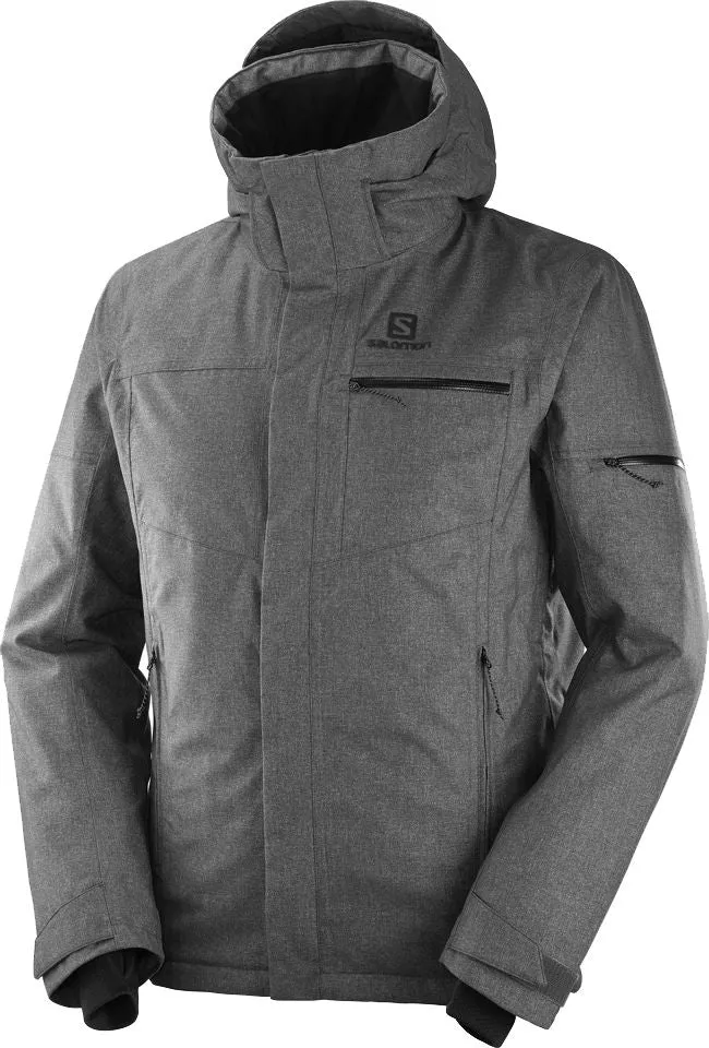 Salomon Ski Clothing Mens StormSlide Jacket Black Heather