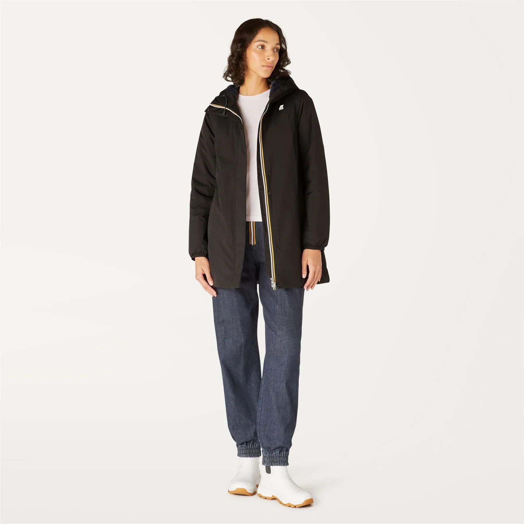 Sophie Micro Ripstop Marmotta - Women Jacket in Black Pure - Blue Depht