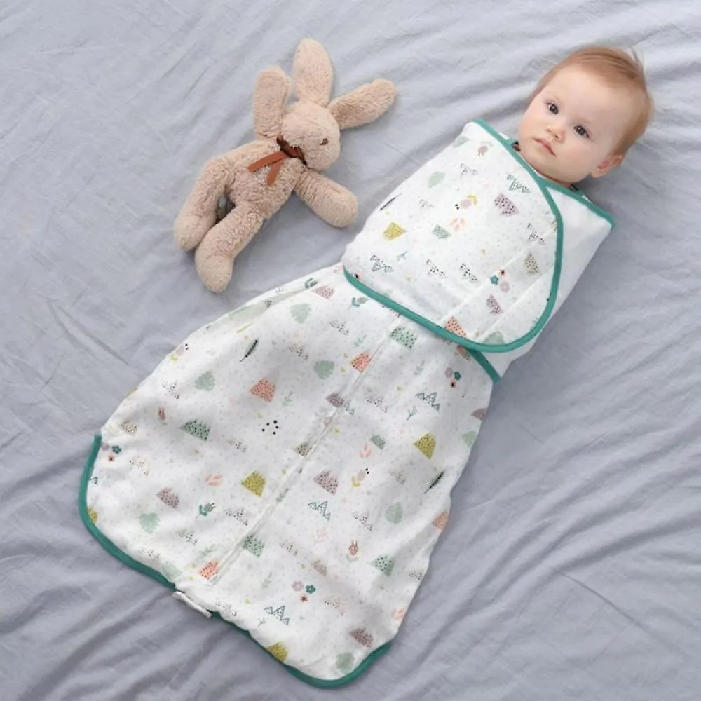 Style1 MNewborns Swaddle Sleepsack Soft Breathable Cotton Infants Sleeping Bag Adjustable Toddlers Wrap Cloth Blanket