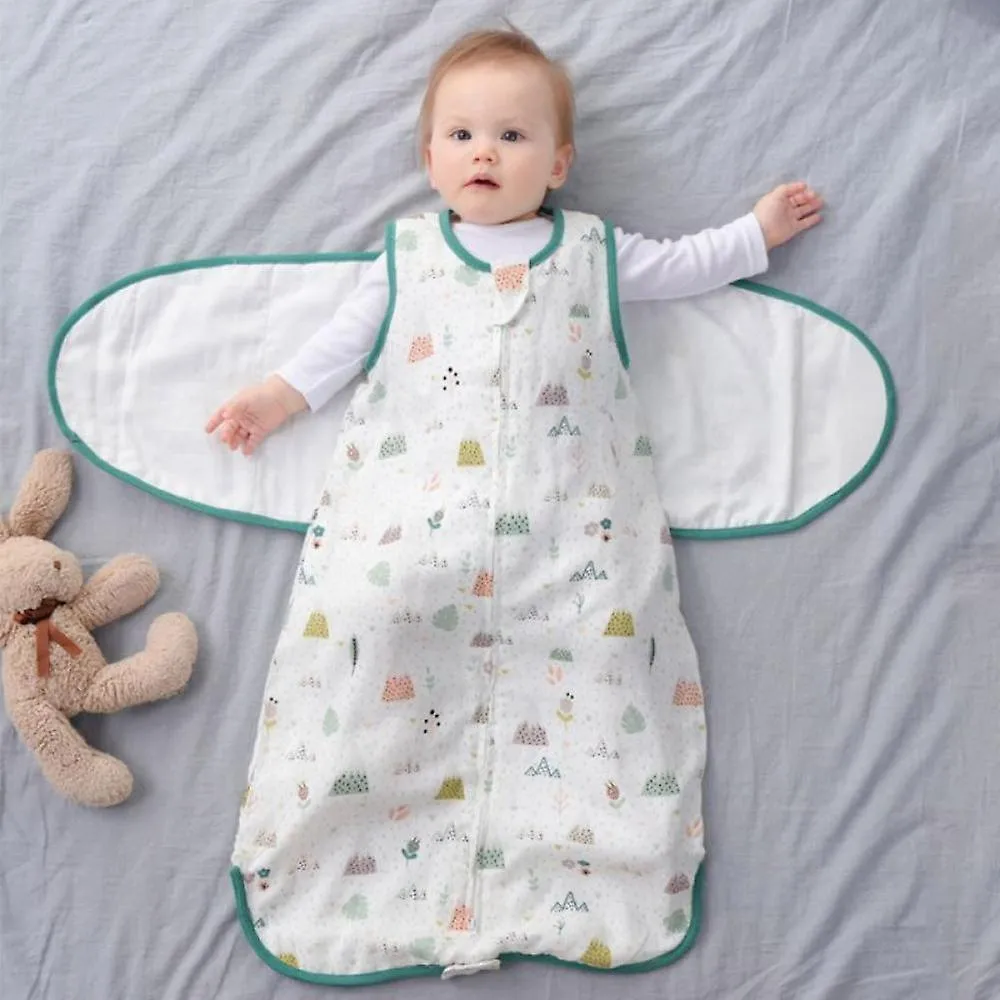 Style1 MNewborns Swaddle Sleepsack Soft Breathable Cotton Infants Sleeping Bag Adjustable Toddlers Wrap Cloth Blanket