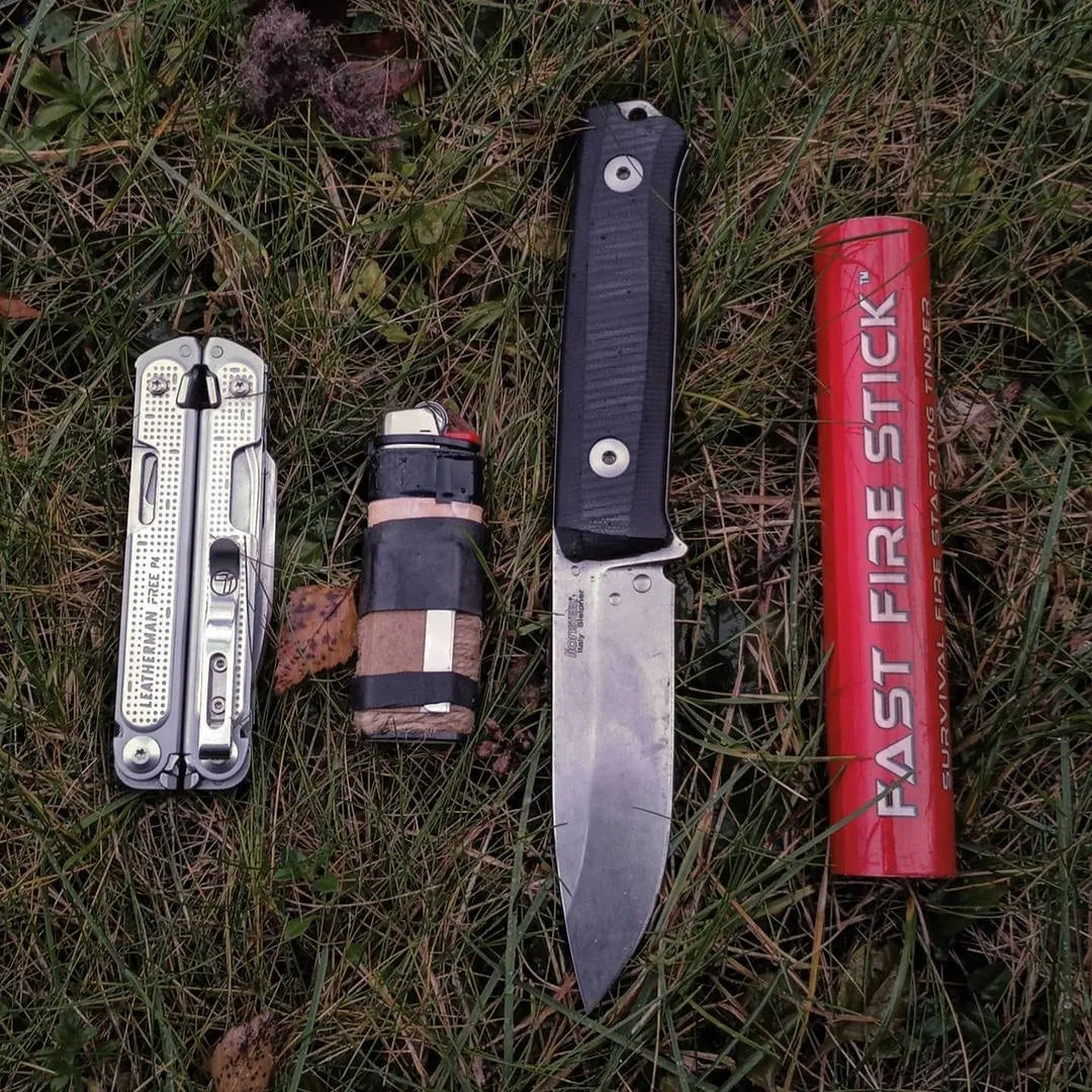 Survival Kit Lighter - Fire Starter outfitted with supplies.