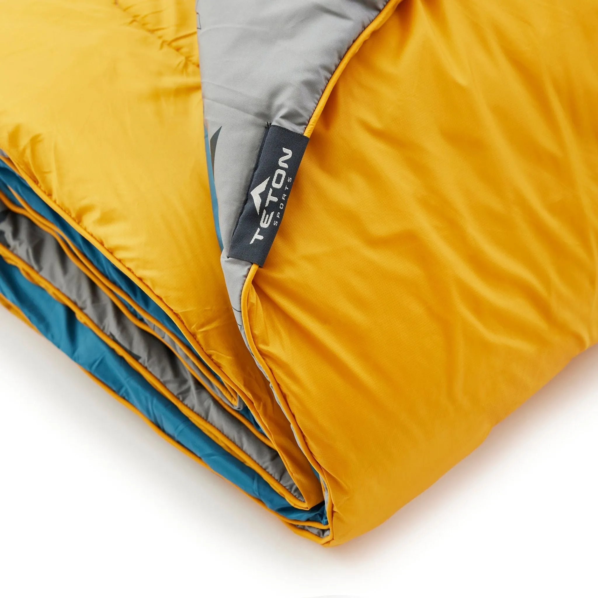 Teton Sports Acadia Outdoor Camp Blanket in Goldenrod/Peacock