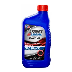 VP Racing Street Legal 10W30 Semi-Synthetic 1 Quart Bottle Motor Oil - 1 Quart Bottle - Set of 12 VP3710343C