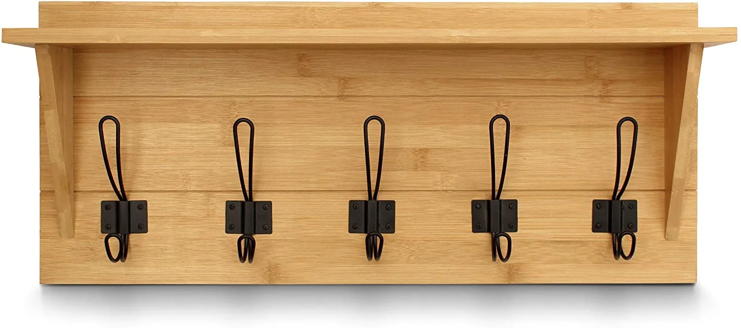 Wall Mounted Coat Rack With Shelf