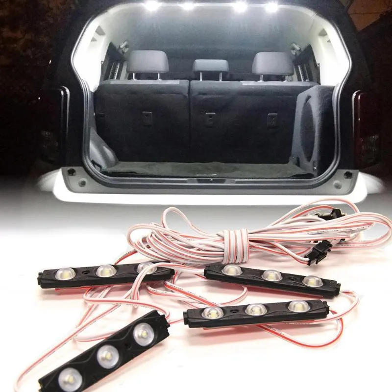 White 8 LED Rock Light Pods Truck Bed Lighting Kit w/ Switch