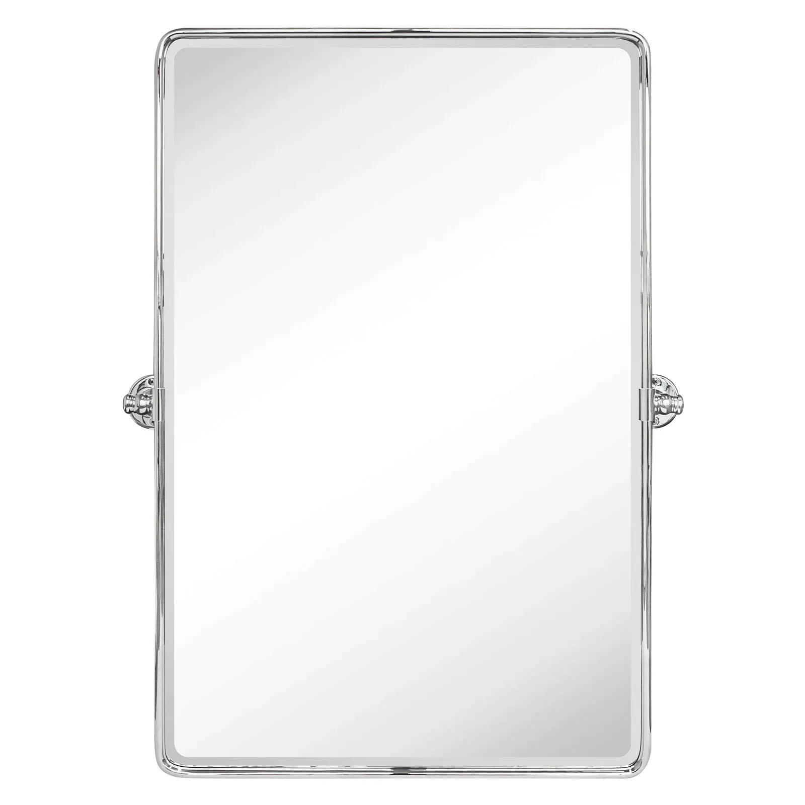 Woodvale Rectangular Pivoting Mirror Tilt Mirror for Bathroom Swivel Metal Framed Rectangle Wall Mounted Bathroom Vanity Mirror