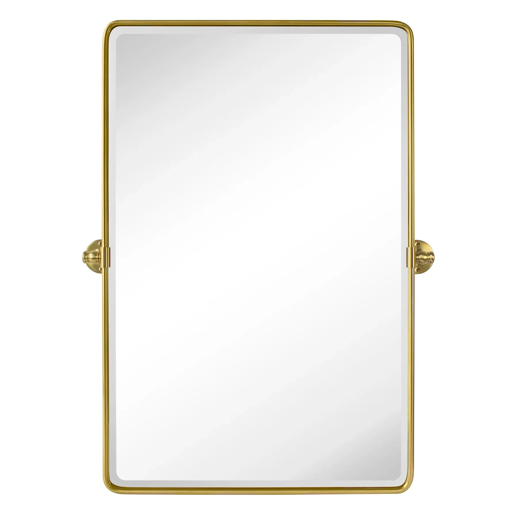 Woodvale Rectangular Pivoting Mirror Tilt Mirror for Bathroom Swivel Metal Framed Rectangle Wall Mounted Bathroom Vanity Mirror