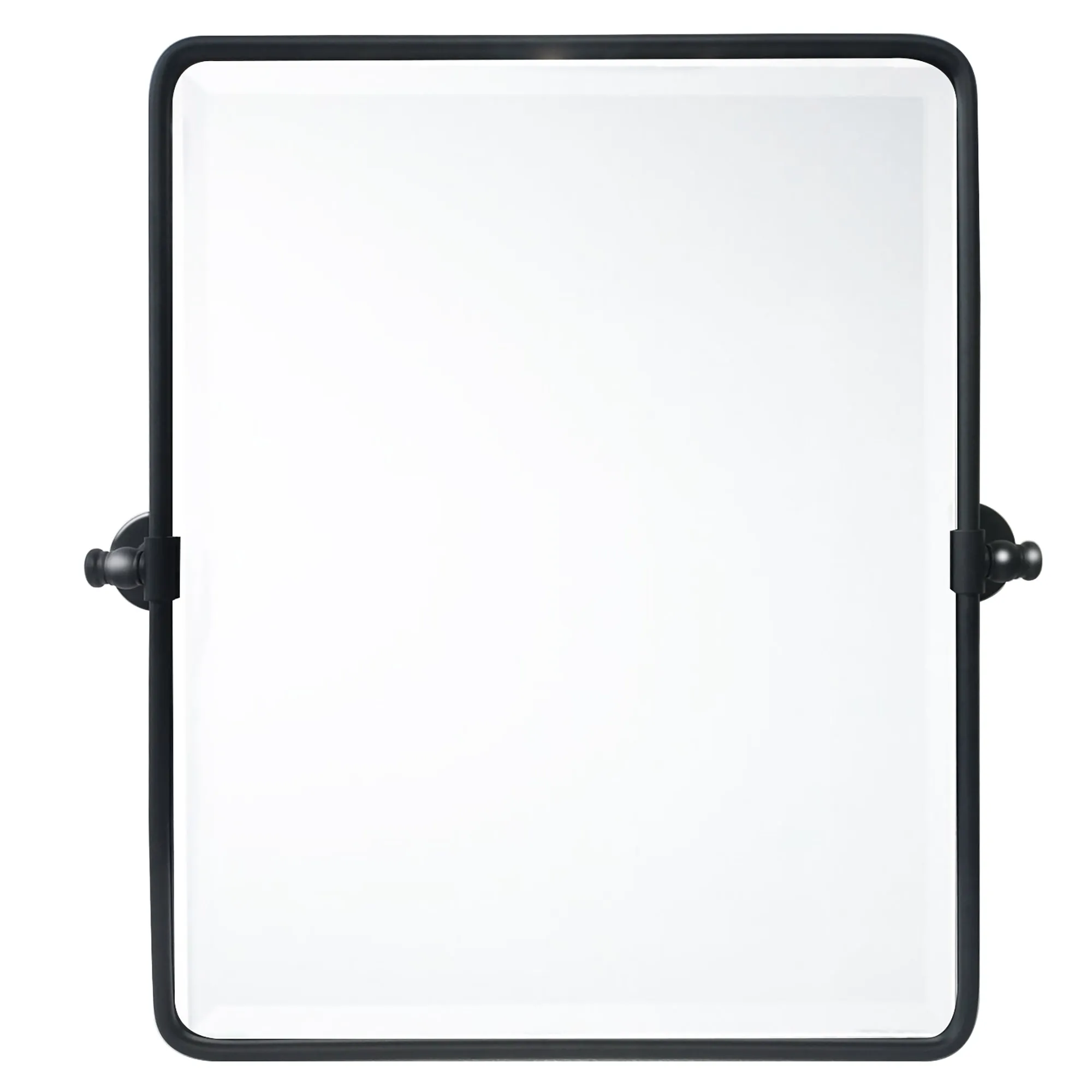 Woodvale Rectangular Pivoting Mirror Tilt Mirror for Bathroom Swivel Metal Framed Rectangle Wall Mounted Bathroom Vanity Mirror