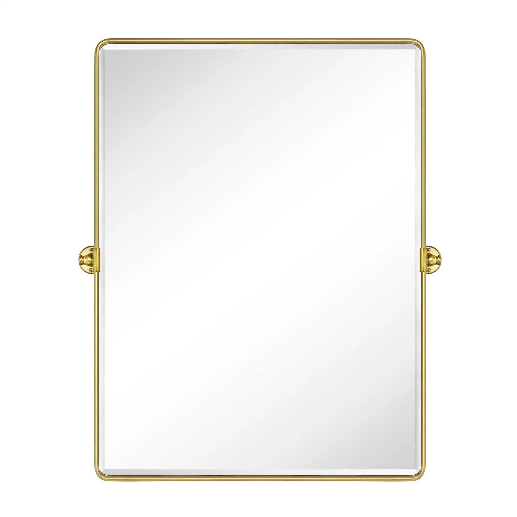 Woodvale Rectangular Pivoting Mirror Tilt Mirror for Bathroom Swivel Metal Framed Rectangle Wall Mounted Bathroom Vanity Mirror