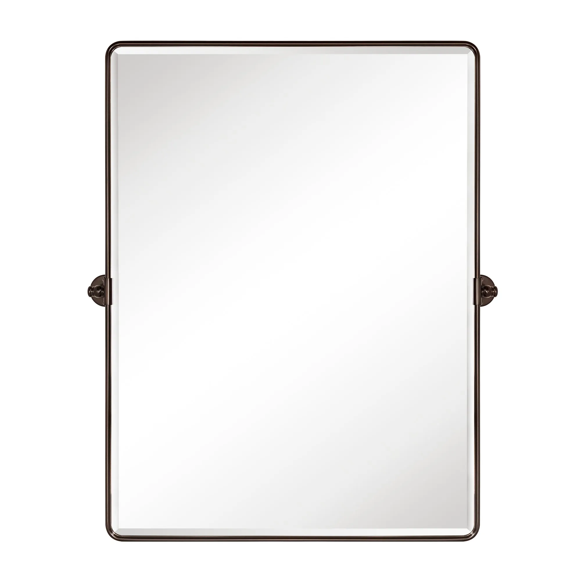 Woodvale Rectangular Pivoting Mirror Tilt Mirror for Bathroom Swivel Metal Framed Rectangle Wall Mounted Bathroom Vanity Mirror