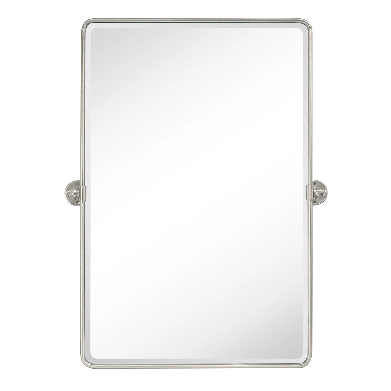 Woodvale Rectangular Pivoting Mirror Tilt Mirror for Bathroom Swivel Metal Framed Rectangle Wall Mounted Bathroom Vanity Mirror