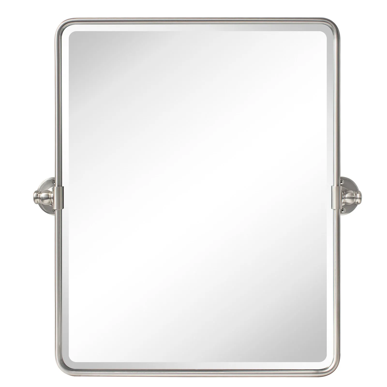 Woodvale Rectangular Pivoting Mirror Tilt Mirror for Bathroom Swivel Metal Framed Rectangle Wall Mounted Bathroom Vanity Mirror