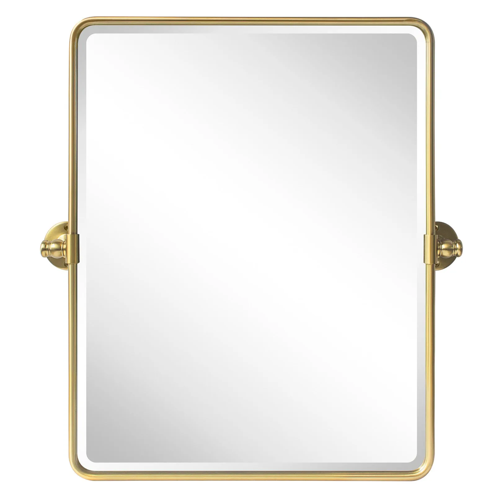 Woodvale Rectangular Pivoting Mirror Tilt Mirror for Bathroom Swivel Metal Framed Rectangle Wall Mounted Bathroom Vanity Mirror